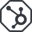 Line, normal, octagon, social, network, crm, marketing, hubspot icon