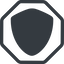 Line, normal, octagon, safe, shield, protection, royalty, blazon, shield-solid icon
