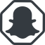 Line, normal, solid, octagon, logo, brand, social, network, chat, snapshat-solid, snapchat, snap icon