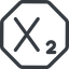 Line, normal, octagon, text, editor, subscript icon
