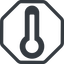 Line, normal, octagon, temperature, thermometer, heat, high, temperature-high-solid, temperature-high, hot icon