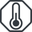 Line, normal, octagon, temperature, thermometer, cold, heat icon