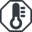 Line, normal, octagon, temperature, low, thermometer, cold, thermometer-low, thermometer-low-solid icon