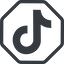 Line, normal, octagon, brand, social, network, tiktok, tik, tok, tik-tok, tiktok-solid icon