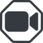 Line, up, normal, octagon, youtube, video, camera, film, movie, videocamera, videocamera-solid icon