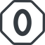 Line, normal, octagon, number, font, digit, zero, nul icon
