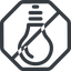 Line, down, normal, octagon, horizontal, mirror, prohibited, light, bulb, brainstorming, creativity, idea, tip, lamp icon