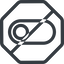 Line, down, normal, octagon, horizontal, mirror, setting, prohibited, apple, on, off, ios, switch, button, radio icon