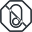 Line, left, normal, octagon, horizontal, mirror, setting, prohibited, apple, on, off, ios, switch, button, radio icon