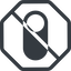 Line, right, normal, solid, octagon, horizontal, mirror, setting, prohibited, apple, on, off, ios, switch, button, radio, switch-solid icon