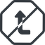Line, right, normal, octagon, sign, confirm, arrow, prohibited, key, submit, send, return, enter, return-sign-solid, return-sign icon