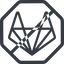 Line, normal, octagon, brand, horizontal, mirror, social, network, prohibited, brands, repo, gitlab, gitlab-alt, wolf icon