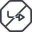 Line, up, normal, octagon, sign, confirm, horizontal, mirror, arrow, prohibited, key, submit, send, return, enter, return-sign icon