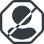 Line, normal, octagon, horizontal, mirror, user, man, woman, person, prohibited, user-circle-solid, auth, authentification icon