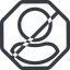 Line, up, normal, circle, octagon, horizontal, mirror, user, man, woman, person, prohibited, user-circle icon