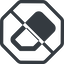 Line, normal, octagon, remove, prohibited, eraser, erase, rubber, eraser-solid icon