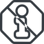 Line, normal, octagon, prohibited, info, tag, information, faq icon