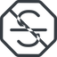 Line, normal, octagon, prohibited, text, type, editor, font, typography, font-style, strikethrough, strike icon