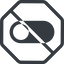 Line, up, normal, solid, octagon, setting, prohibited, apple, on, off, ios, switch, button, radio, switch-solid icon