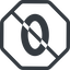 Line, normal, octagon, prohibited, number, font, digit, zero, nul icon
