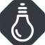 Down, normal, solid, octagon, horizontal, mirror, light, bulb, brainstorming, creativity, idea, tip, lamp icon