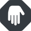 Down, normal, solid, octagon, horizontal, mirror, hand, stop, fingers, hand-solid icon