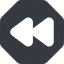 Down, normal, solid, octagon, video, play, forward, backward, mp3, player, pause, forward-solid icon
