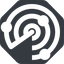 Down, normal, solid, octagon, gps, place, radar, localisation, radar-solid, sonar icon