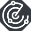 Left, normal, solid, octagon, horizontal, mirror, gps, place, radar, localisation, sonar icon