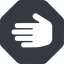 Left, normal, solid, octagon, hand, stop, fingers, hand-solid icon
