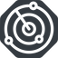 Left, normal, solid, octagon, gps, place, radar, localisation, radar-alt, sonar icon