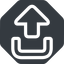 Left, normal, solid, octagon, sign, log, out, logout, log-out, upload, signout, connection, go-out, disconnect, sign-out icon