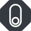 Left, normal, solid, octagon, setting, apple, on, off, ios, switch, button, radio icon