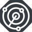 Right, normal, solid, octagon, horizontal, mirror, gps, place, radar, localisation, radar-alt, sonar icon