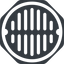 Right, normal, solid, octagon, manhole, sewer, sewer-manhole, metal, cover icon