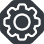 Normal, solid, octagon, horizontal, mirror, setting, config, gear, wheel, settings, cog icon