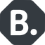 Normal, solid, octagon, b, letter, book, dot, hotel, host, accommodation, guest, hospitality, booking, vacation, guesthouse, booking-alt, travel, tourism icon