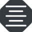 Normal, solid, octagon, text, align, alignment, editor, center, center-align, align-center icon