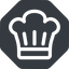 Normal, solid, octagon, hat, restaurant, chef, cooking, kitchen, cook, chef-hat icon