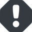 Normal, solid, octagon, mark, warning, exclamation, rounded, info, exclamation-mark-rounded, alert icon
