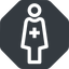 Normal, solid, octagon, nurse, medical, healthcare, health, female, medic, female-nurse, doctor, hospital icon