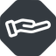 Up, normal, solid, octagon, healthcare, help, care, gift, hand, giving, giving-hand, love, give icon