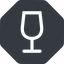 Normal, solid, octagon, glass, party, wine, empty, champagne, glass-wine, drink, water, glass-wine-empty icon