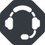 Normal, solid, octagon, phone, call, headset, headphone, microphone, support, headset-alt, headset-alt-solid icon