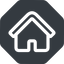 Normal, solid, octagon, small, home, house, home-small icon