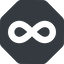 Normal, solid, octagon, symbol, math, mathematics, mathematical, infinity, always, infinite, maths, loop, infinity-solid icon