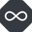 Normal, solid, octagon, symbol, math, mathematics, mathematical, infinity, always, infinite, maths, loop icon