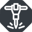 Normal, solid, octagon, tool, construction, noise, jackhammer, demolition, concrete, pneumatic, mining, drill, mining-dril, jackhammer-alt icon
