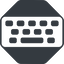 Up, normal, solid, octagon, desktop, keyboard, keypad, typing, keyboard-solid, keyboard-alt-solid icon