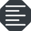 Up, left, normal, solid, octagon, text, align, left-align, alignment, editor, align-right icon